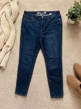 👖Seven7 Bombshell High Rise Skinny Jeans Women’s Size 12 Dark Wash Stretch Denim
